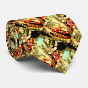 Geassembleerde juwelen printnektie stropdas