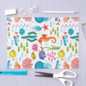 Geassembleerde levensduur van het zee en kleurrijk tissuepapier (Craft)