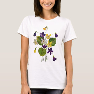 Geassisteerde Wilde Violetten Gedaan in de Embroid T-shirt