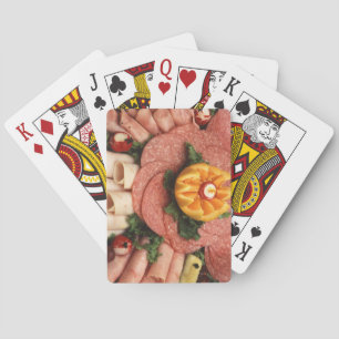Geassorteerd koud vlees pokerkaarten