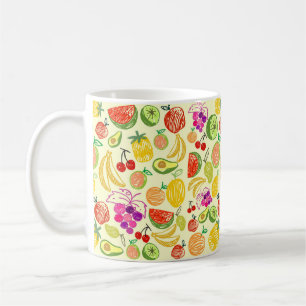 geassorteerd vruchtdoedelpatroon koffiemok