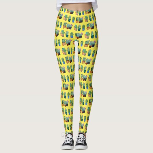 Geassorteerde Cactus Planten Thunder_Cove Leggings (Voorkant)