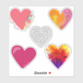 Geassorteerde hart Stickers (Vel)