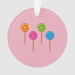 Geassorteerde spirale kleurrijke Lollipops Ornament