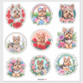 Geassorteerde Yorkshire & Flowers Sticker (Vel)