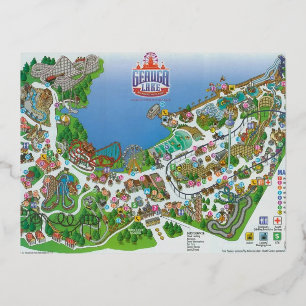 Geauga Lake-ansichtkaart! Herleef deze Ohio-klass Folie Feestdagen Briefkaart