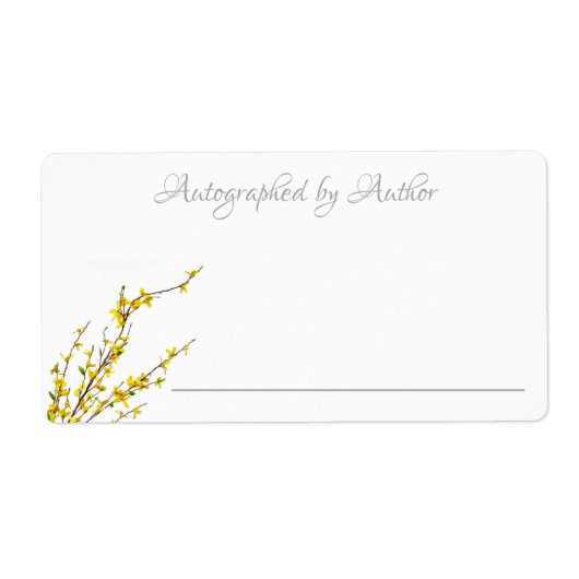 Geautomatiseerd door auteur | Yellow Flowers Bookp Etiket (Voorkant)