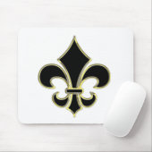 Geaux Black & Gold Fleur De Lis Muismat (Met muis)