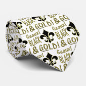 Geaux Black & Gold Necktie Stropdas (Opgerold)