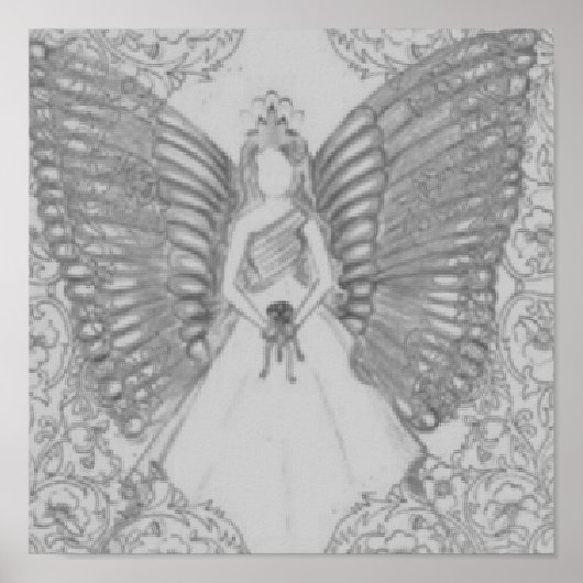 Geavanceerd Angelic Sweet 16 Grey Poster (Voorkant)