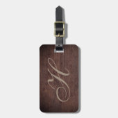 Geavanceerd houten effect Initiaal Bagagelabel (Voorkant verticaal)