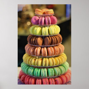 Geavanceerde bakkerijproducten Franse Macarontower Poster
