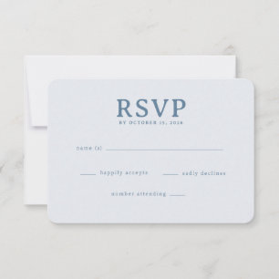 Geavanceerde Blauwgrijze RSVP Kaart