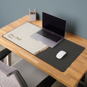 Geavanceerde Faux Gold Folie Zwart & Tan Persoonli Bureaumat