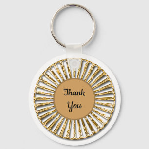 Geavanceerde Gold Circle Algemeen Hartelijk dank Sleutelhanger