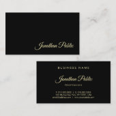 Geavanceerde Gold Handwrited Script Modern Cool Visitekaartje (Voorkant / Achterkant)
