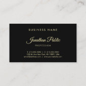 Geavanceerde Gold Handwrited Script Modern Cool Visitekaartje (Achterkant)