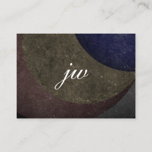 Geavanceerde kleurenbloktextuur met monogram visitekaartje