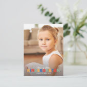 Geavanceerde kleuterschool Afstuderen Aankondiging Briefkaart (Staand voorkant)