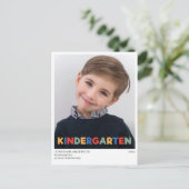 Geavanceerde kleuterschool Afstuderen Aankondiging Briefkaart (Staand voorkant)