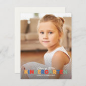 Geavanceerde kleuterschool Afstuderen Uitnodiging (Voorkant / Achterkant)