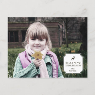 Geavanceerde Label Holiday Photo Card Briefkaart