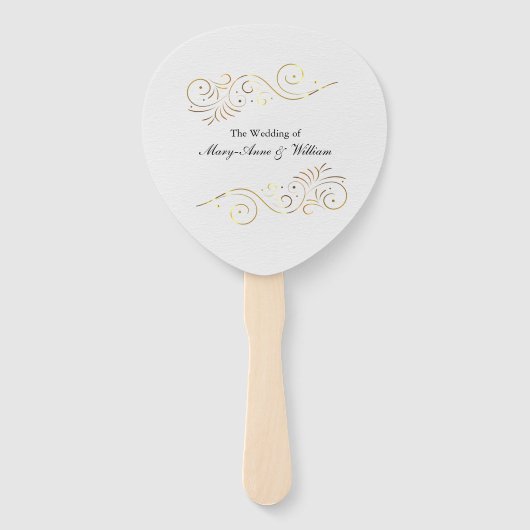 Geavanceerde luxe 2 bruiloft programma handwaaier (Voorkant)