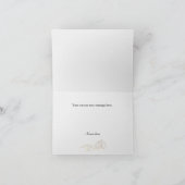 Geavanceerde luxe gouden bruiloft dank u bedankkaart (Binnen)