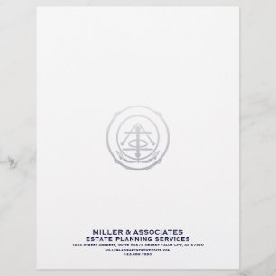Geavanceerde marineblauw bedrijf Letterhead Briefhoofd