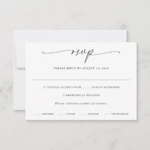 Geavanceerde moderne RSVP-kaart voor je huwelijk RSVP Kaartje
