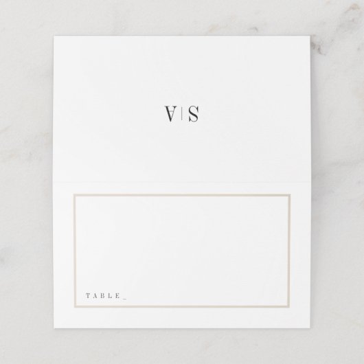 Geavanceerde monogram minimalistische bruiloft (Buitenkant ongevouwen)