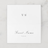 Geavanceerde monogram minimalistische bruiloft (Buitenkant ongevouwen)