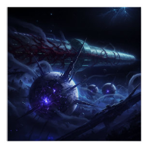 Geavanceerde onderzoeksduikboot navigeert mijnenve perfect poster