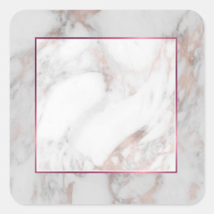 Geavanceerde Roos Gold Marble Blank Sjabloon Vierkante Sticker