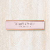 Geavanceerde Roos Gold Modern Sjabloon Trendy Deurbordje (Voorkant)