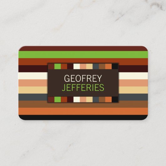 Geavanceerde Stripes Pattern Visitekaartje (Voorkant)