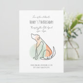 Geavanceerde uitnodiging voor verjaardagsdag van t (Staand voorkant)