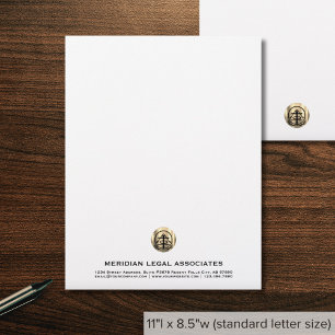 Geavanceerde witgouden afdichting Letterhead Briefhoofd