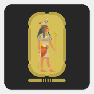 Geb vierkante sticker