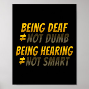 Gebaar met ASL-hand Gebarentaal Bewustwording Geho Poster