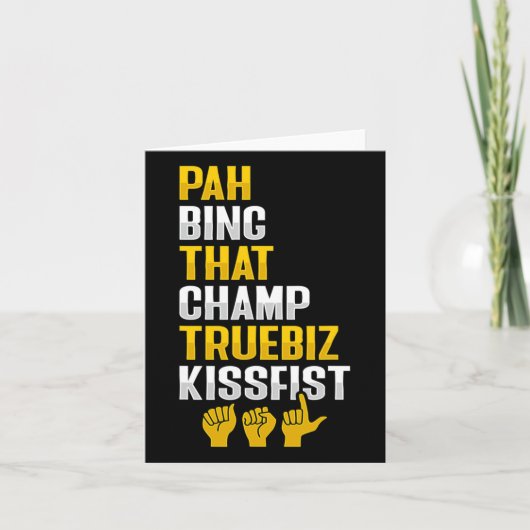 Gebaar met de hand voor gebarentaal Doof Gehoorver Kaart (Voorkant)