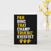 Gebaar met de hand voor gebarentaal Doof Gehoorver Kaart (Gele Bloem)