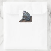 Gebaarde hagedis vierkante sticker (Tas)