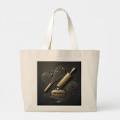 Gebak & bakkerij grote tote bag (Achterkant)