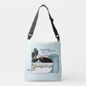 Gebak Chef Cat Blue Crossbody Tas (Voorkant)