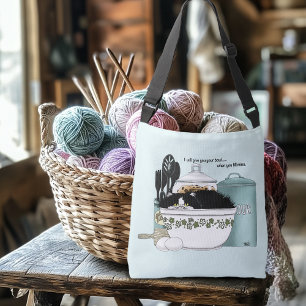 Gebak Chef Cat Blue Crossbody Tas