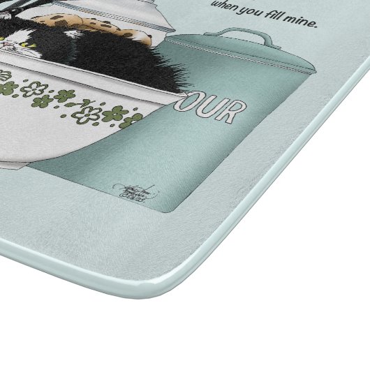 Gebak Chef Cat Blue Snijplank (Hoek)