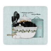 Gebak Chef Cat Blue Snijplank (Voorkant)