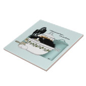 Gebak Chef Cat Blue Tegeltje (Zijkant)