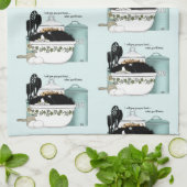 Gebak Chef Cat Blue Theedoek (Gevouwen)